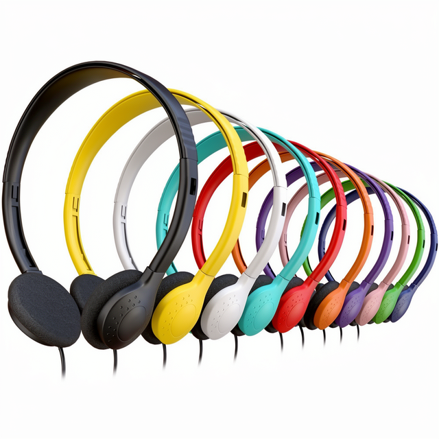 10 Pack Bulk Wired On-Ear Headphones 3.5mm Jack Detachable Microphone Sports Button Control Comfortable Fit Cost-Effective