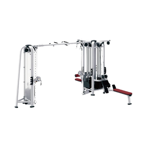 Équipement de musculation à domicile en acier durable à 5 stations, pile de poids de 80 kg, croisement de câbles, exercices pour la poitrine et les jambes, musculation complète, <span class=keywords><strong>cardio</strong></span> - Product Image 1