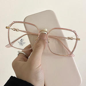 Qianai – lunettes carrées anti-lumière bleue pour femmes, montures au design large et irrégulier, pour étudiants et sur ordonnance, P5-22046 - Product Image 2
