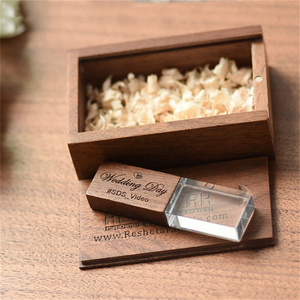 ของขวัญส่งเสริมการขาย แฟลชไดรฟ์ USB ไม้คริสตัล พร้อมพิมพ์โลโก้ตามสั่ง ความจุ 1/2/4/8/16/32/64/128/256GB - Product Image 2