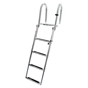 boating accessories marine deck ladder 4 Steps Pontoon Boat Ladder aluminium ladders