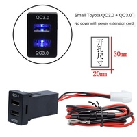 Chargeur de voiture double USB QC30 pour allume-cigare de petits véhicules, sans couvercle, avec câble d'alimentation pour OLIVER