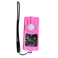 Perangkat Alarm Keamanan Mini Gantungan Kunci, Alat Keamanan Pribadi Isi Ulang dengan Lampu LED untuk Wanita Pelancong