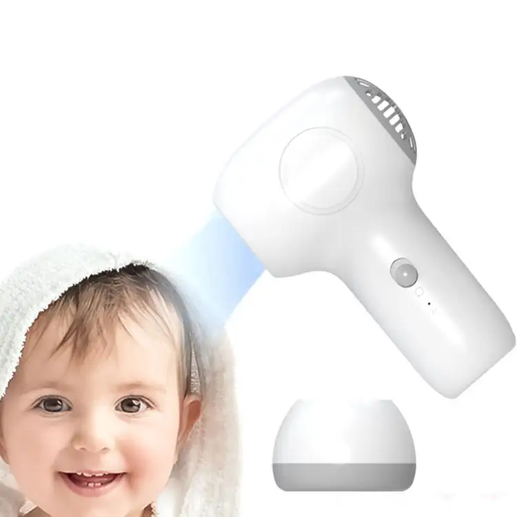 Sabit sıcaklık şarj edilebilir saç kurutma makinesi yüksek kalite kablosuz çocuklar saç kurutma makinesi elektrikli ışık sıcak bebek saç kurutma makinesi