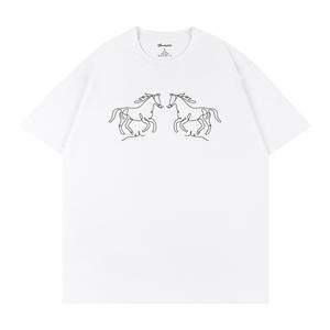 Camiseta Negra y Blanca con Diseño Simple, Talla S, 100% Algodón, Unisex, Transpirable, Ropa Casual - Product Image 4