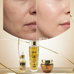 <span class=keywords><strong>Set</strong></span> di Cura della Pelle Coreano Biologico con Etichetta Privata, Collagene 24K Oro e Ialuronato di Sodio, Illuminante, Sbiancante e Anti-Età - Product Image 3