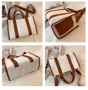 Bolsa de Mano Grande de Lona de Algodón para Mujer, Bolsos Cruzados de Hombro para Dama, Bolsa de Lona con Logotipo Personalizado - Product Image 3