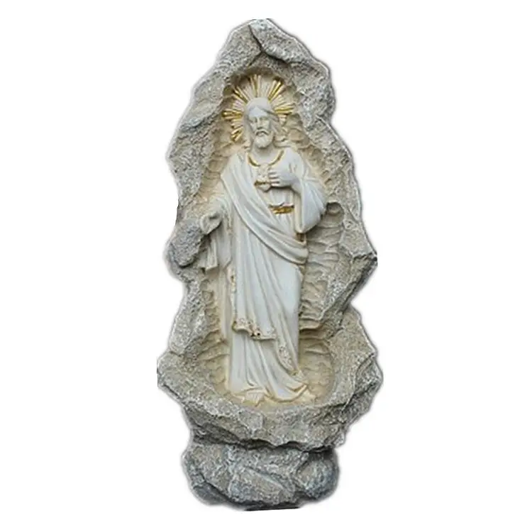 Estatua de Jesús religioso de marfil de resina, recuerdo de fiesta de bautismo de primera comunión, piezas decorativas para decoración del hogar