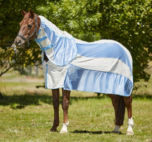 Alfombras de caballo de verano con protección UV tela de malla transpirable para proteger a los caballos diariamente contra las quemaduras solares insectos y el calor - Product Image 4