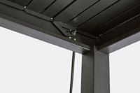 Toit à lames orientables automatique en aluminium, imperméable, résistant, pergola de patio, gazebo, pavillon