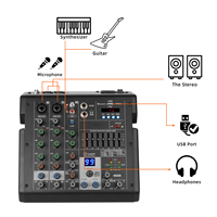 Demusheng B4 – Mini mélangeur Audio numérique Portable professionnel, 4 canaux, 99 DSP intégré