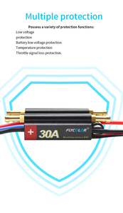 ตัวควบคุมความเร็วแบบไร้แปรงถ่าน<span class=keywords><strong>2</strong></span>-6S 120A 90A 70A สี30A พร้อมการ์ดโปรแกรมสำหรับมอเตอร์เรือ RC - Product Image 4