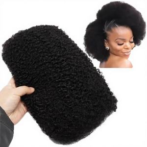 Extensiones de Cabello Humano Remy Brasileño Afro Kinky a Granel, Teñidas, Doble Trama, Mini Twist Microlocs, Trenzas Calientes, Extensiones a Granel, Negro y Rubio - Product Image 3