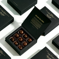 Boîte cadeau en chocolat magnétique imperméable personnalisée avec poignée pour le Nouvel An, Noël, la Saint-Valentin - Taille personnalisée et design unique