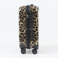 Ensembles de bagages 4 pièces en PC+ABS rigide, ensembles de valises léopard avec roulettes pivotantes, valises légères à roulettes pour hommes et femmes