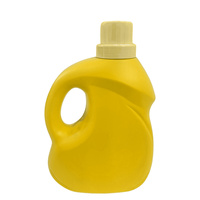 Bouteille de détergent carrée mate en HDPE de 2 L avec poignée latérale et bouchon à vis, logo personnalisé pour savon liquide, vente en gros