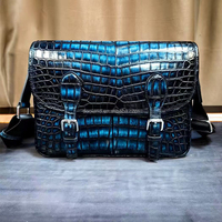 Sac porte-documents en cuir véritable peau de crocodile de luxe de haute qualité sac à main pour hommes de bureau d'affaires exotiques