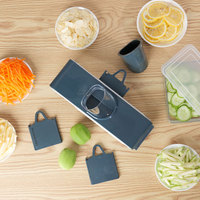 Ustensiles de cuisine, mandoline multifonctionnelle réglable, lames de coupe, lames en plastique PP, coupe-viande et légumes