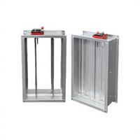 Clapet coupe-flamme manuel et électrique pour conduit galvanisé, 5 tailles, avec liaison fusible