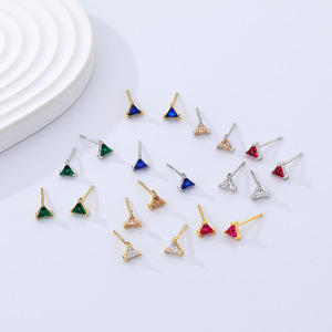 <span class=keywords><strong>Orecchini</strong></span> a perno con fiore di pansé in argento sterling 925 smaltato, colorati, primaverili, all'ingrosso - Product Image 2