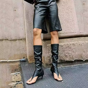 Giá sỉ nhà máy, giày sandal boots đặt may theo yêu cầu, mũi tròn, gót cao - Product Image 6