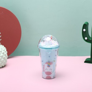16oz Thickened double wall plastic straw <b>cup</b> shatterproof <b>reusable</b> summer high appearance coffee drinking <b>cup</b> for daily outdoor - Product Image 1