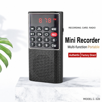 Mini enregistreur plastique multifonctionnel avec radio FM, écran LCD, haut-parleur intégré, lecteur de musique, lecteur de cassette portable OEM