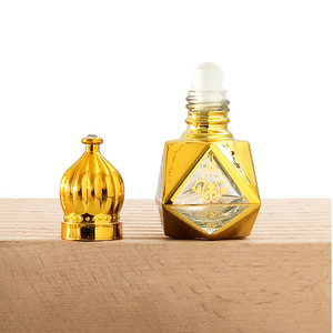 Custom Luxury <strong>8ml</strong> Octagon Glass Screw Top Dubai Perfume Bottle Vintage Fancy <strong>Attar</strong> Arabic <strong>Roll</strong>-<strong>on</strong> Essential Oil Fragrance Bottle - Product Image 4