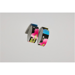 [AnyWristband] Pulseras individuales cortadas a medida para control de acceso Pulseras YUPO a todo color Tipo individual 25 mm (1 pulgada) - Product Image 1