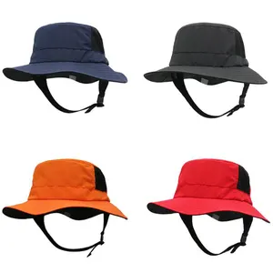 Snapback Bucket Hat Custom Nylon Waterproof Bucket Hats Fashion Caps Surf With Chin Strap