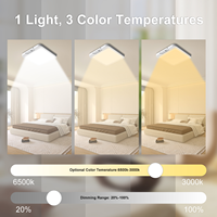 Plafonnier LED à détecteur de mouvement avec télécommande sans fil, luminaire moderne pour intérieur, forme carrée, intensité réglable