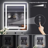 Éclairage LED Miroir intelligent miroir lumineux led de luxe pour salle de bain hôtel miroirs rétroéclairés muraux
