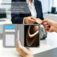 Étui portefeuille en cuir PU premium compatible avec iPhone 18 Duo 17 Pro, fente magnétique détachable pour cartes, coque fine