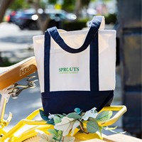 Sac fourre-tout en toile de coton écologique personnalisable avec fermeture éclair pour promotion, disponible en gros