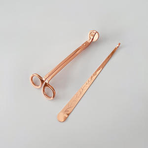Recortador de mecha de acero inoxidable de primera calidad con superficie pulida de oro rosa para el hogar <span class=keywords><strong>o</strong></span> acampar - Product Image 5