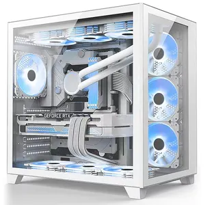 Ruix Tùy Chỉnh Mát Phụ Kiện Máy Tính Kép Tempered Kính Chơi Game Tốt Nhất PC Trường Hợp ATX Matx Itx O11 Năng Động Cube PC Tủ