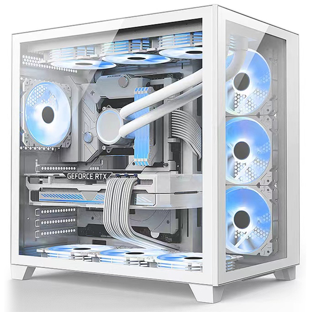Ruix Custom Cool Computer Accessories Dual Tempered Glasses Best Gaming PC Case ATX MATX ITX O11 Dynamic Cube PC Cabinet
