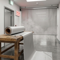 Tissu en fibre de verre enduit de PU, ignifuge et résistant à la chaleur, pour rideaux anti-fumée, certifié UL94-V0, 180