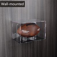 Vitrine de présentation en acrylique transparent pour ballon de football, boîte de présentation pour objets commémoratifs, présentoir pour gants de sport et ballon de football