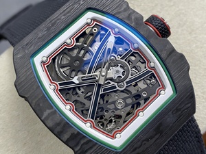 Customized carbon fiber fashion mechanical watch, hollowed-out square, water-resistant men's watch - Product Image 2