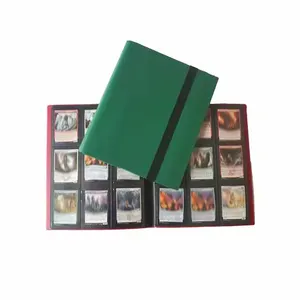 9 bolsillos de comercio para carpetas de álbumes de tarjetas Po-kemon, carpeta de bolsillo de carga lateral para tarjetas de colección de juegos
