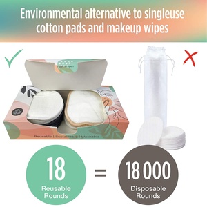 Offre Spéciale tampons de <span class=keywords><strong>coton</strong></span> bio démaquillants en bambou réutilisables de forme ronde personnalisés - Product Image 2