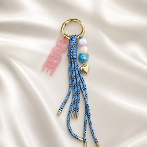 Boho Ocean Starfish Shell Bag Charm with Heart &amp; Pearl <strong>Beads</strong>, Tassel <strong>Keychain</strong> for Purses &amp; Backpacks, Beach Tassel Bag Charm - Product Image 2