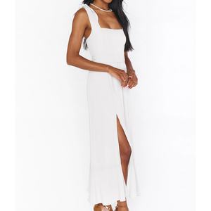 Vestido Midi de Verano Personalizado, Nuevo, Elegante y a la Moda para Mujer, Estilo Francés, Color Sólido, de Alta Calidad - Product Image 4