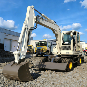 Excavatrice sur roues de 7 à 10 tonnes, grande pelle hydraulique, excavatrice lourde pour travaux de construction et terrassement - Product Image 2
