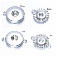 18mm 12mm Druckknopf Basis Leere Löcher DIY Druckknöpfe Anhänger Charm Halskette Armband Schmuck herstellung Zubehör Zubehör