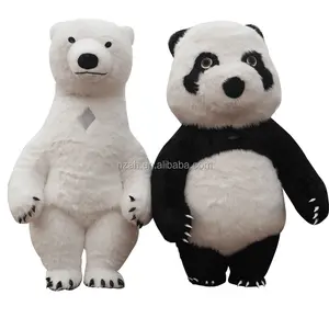 Tiup Panda dan Beruang Kostum untuk Natal Dekorasi