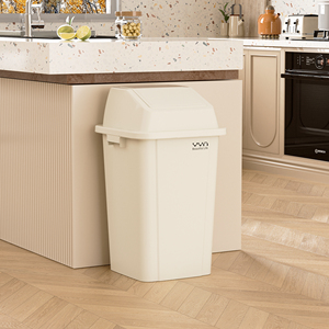 Thùng rác nhựa vuông chất lượng cao 50 lít có nắp đẩy và nắp xoay-Thùng rác và thùng chứa chất thải có nắp đẩy - Product Image 3