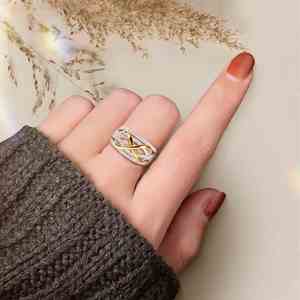 Anillo de Compromiso Infinito de Plata de Ley S925 Más Vendido de SPJ, Anillo de Promesa para Mujer con Circonita Cúbica 5A para Bodas y Fiestas - Product Image 4
