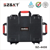 Boîte à outils en plastique rigide étanche IP67, boîte de rangement pour instruments portatifs, protection de sécurité des équipements, étuis à outils avec mousse
